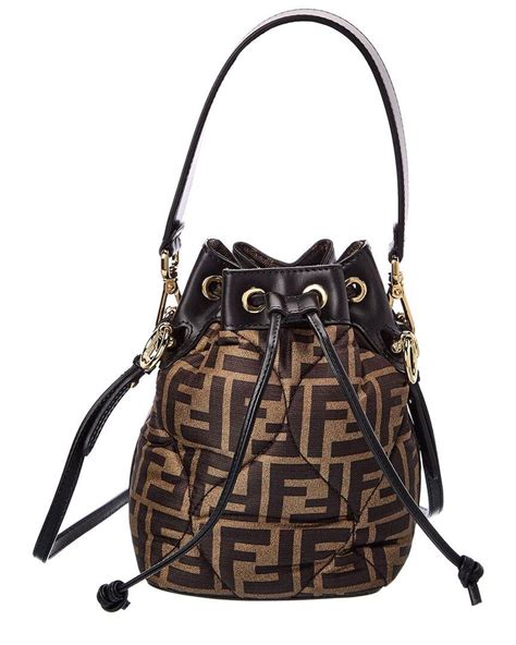 fendi black mon tresor bucket bag|Fendi drawstring bucket bag.